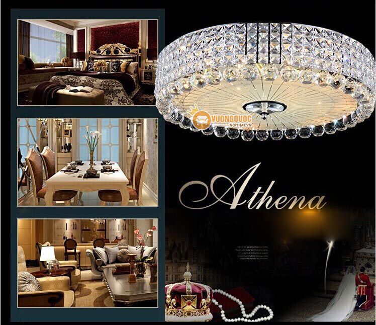 Đèn ốp trần pha lê trang trí phòng khách CM170-3